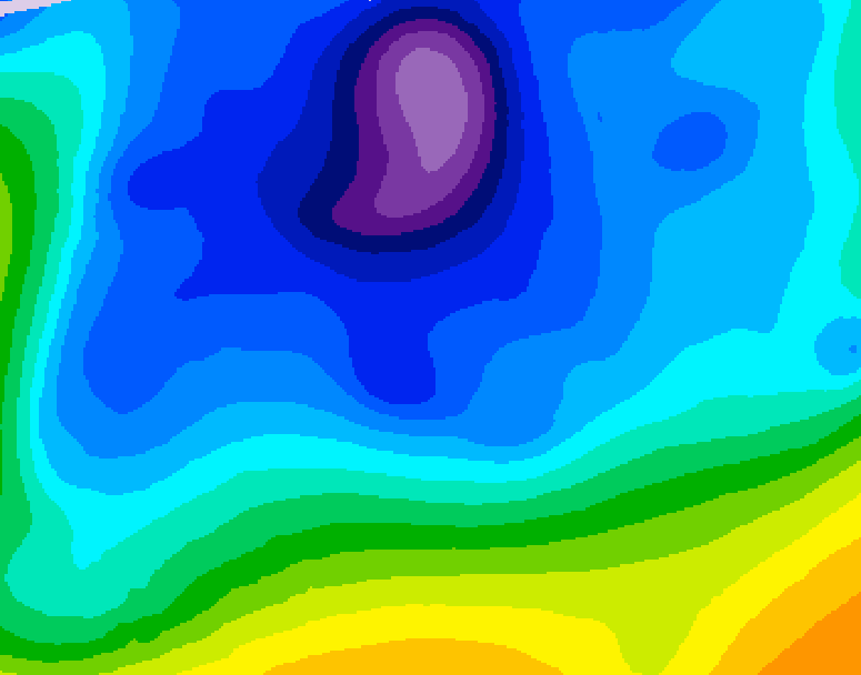 GDPS 500 millibar geopotential height 090 hour forecast chart for Canada based on 2026/02/13 0000Z data