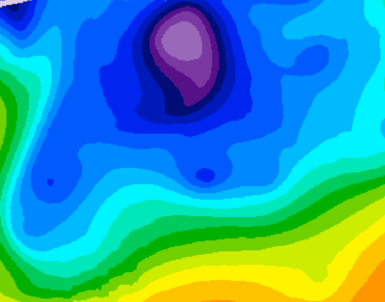 GDPS 500 millibar geopotential height 102 hour forecast chart for Canada based on 2026/02/13 0000Z data