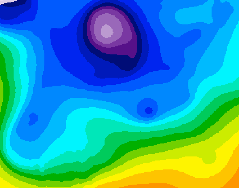 GDPS 500 millibar geopotential height 114 hour forecast chart for Canada based on 2026/02/13 0000Z data