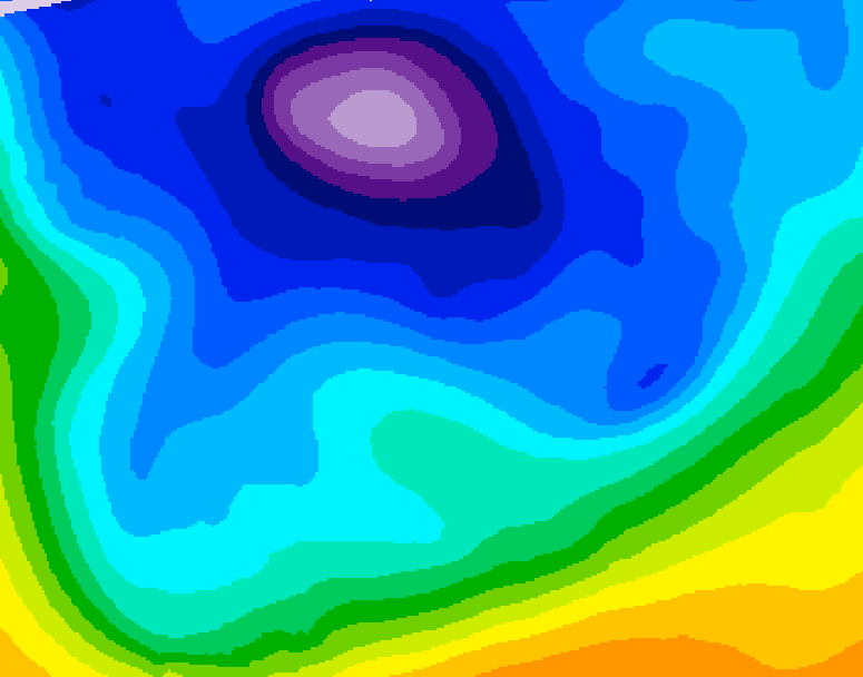 GDPS 500 millibar geopotential height 132 hour forecast chart for Canada based on 2026/02/13 0000Z data