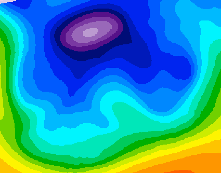 GDPS 500 millibar geopotential height 150 hour forecast chart for Canada based on 2026/02/13 0000Z data