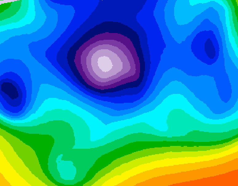 GDPS 500 millibar geopotential height 222 hour forecast chart for Canada based on 2026/02/13 0000Z data