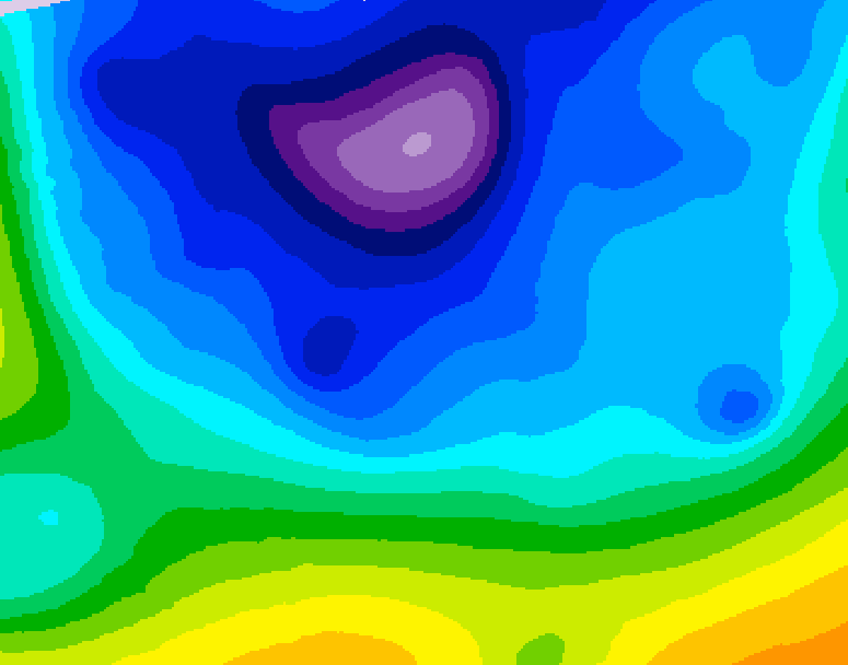 GDPS 500 millibar geopotential height 060 hour forecast chart for Canada based on 2026/02/13 1200Z data
