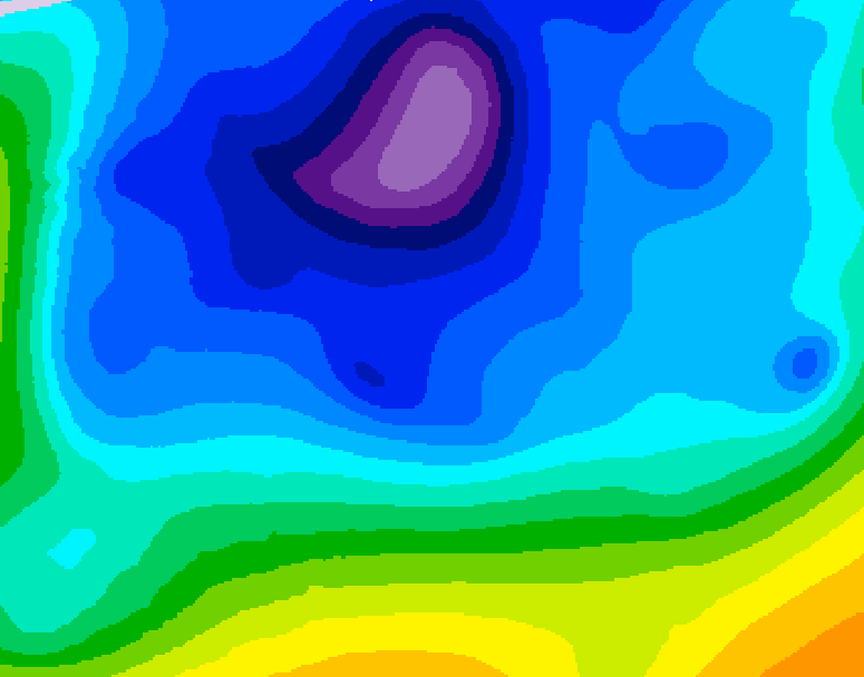GDPS 500 millibar geopotential height 072 hour forecast chart for Canada based on 2026/02/13 1200Z data