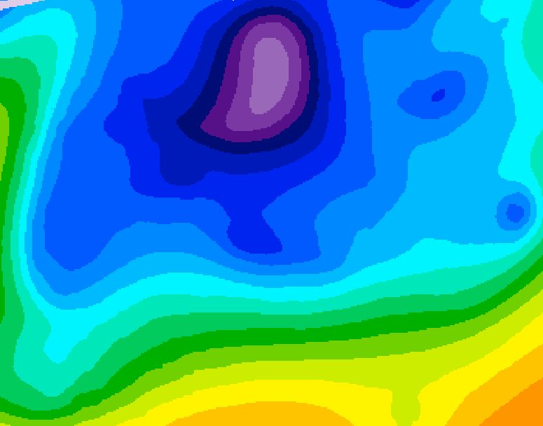 GDPS 500 millibar geopotential height 078 hour forecast chart for Canada based on 2026/02/13 1200Z data