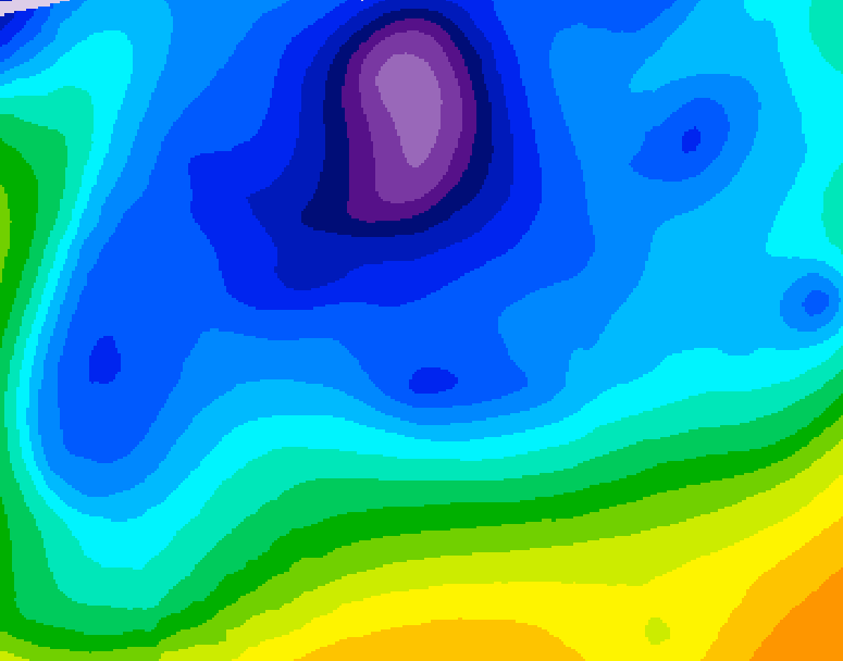 GDPS 500 millibar geopotential height 084 hour forecast chart for Canada based on 2026/02/13 1200Z data