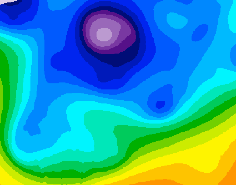 GDPS 500 millibar geopotential height 108 hour forecast chart for Canada based on 2026/02/13 1200Z data
