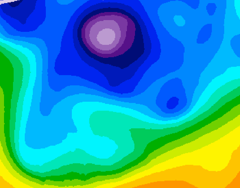 GDPS 500 millibar geopotential height 114 hour forecast chart for Canada based on 2026/02/13 1200Z data