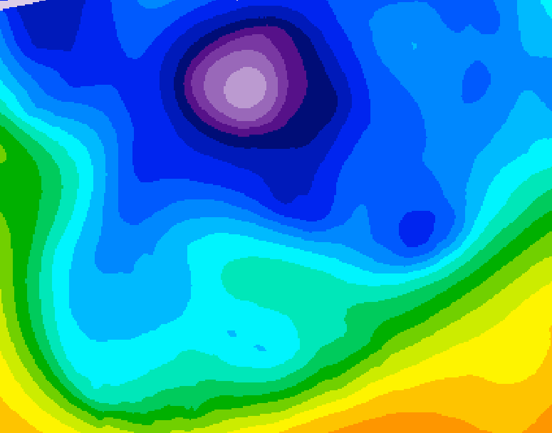 GDPS 500 millibar geopotential height 120 hour forecast chart for Canada based on 2026/02/13 1200Z data