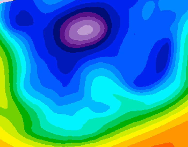 GDPS 500 millibar geopotential height 150 hour forecast chart for Canada based on 2026/02/13 1200Z data