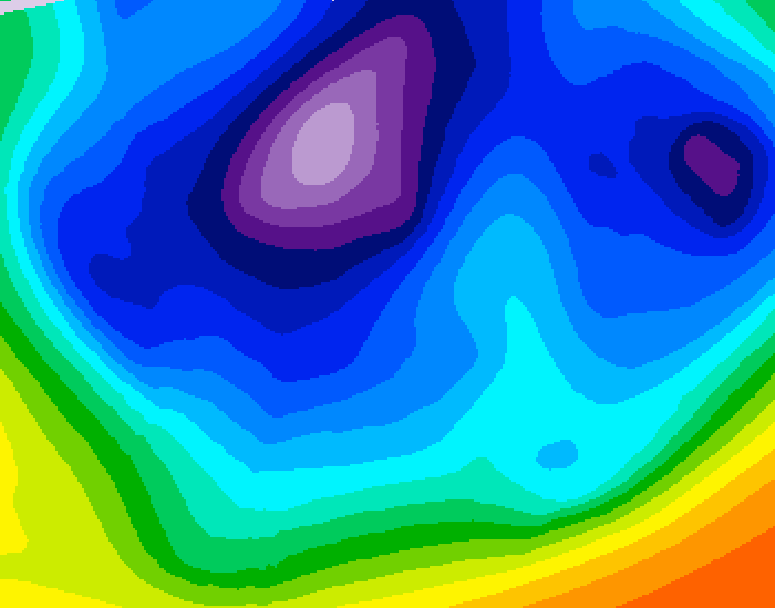 GDPS 500 millibar geopotential height 186 hour forecast chart for Canada based on 2026/02/13 1200Z data