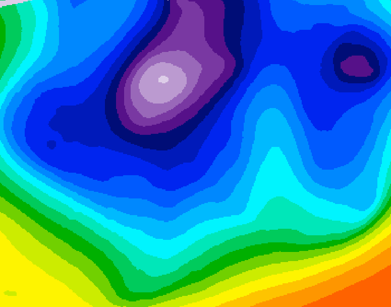 GDPS 500 millibar geopotential height 198 hour forecast chart for Canada based on 2026/02/13 1200Z data