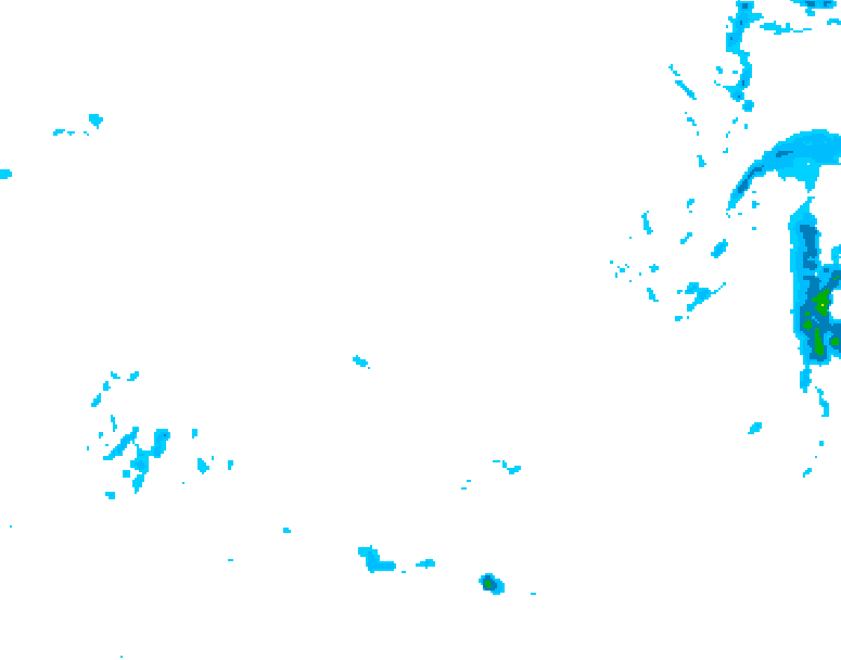 GDPS precipitation 150 hour forecast chart for Canada based on 2026/02/13 1200Z data