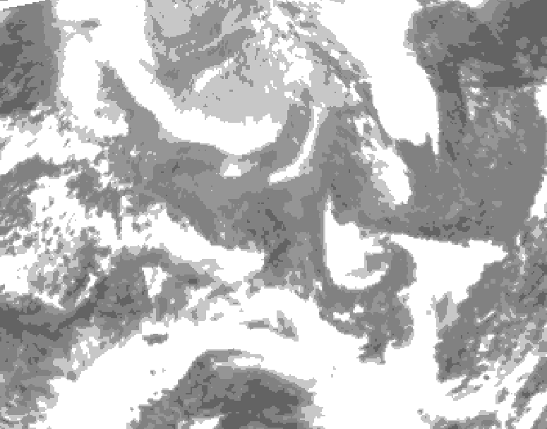 GDPS total cloud 030 hour forecast chart for Canada based on 2026/02/13 0000Z data