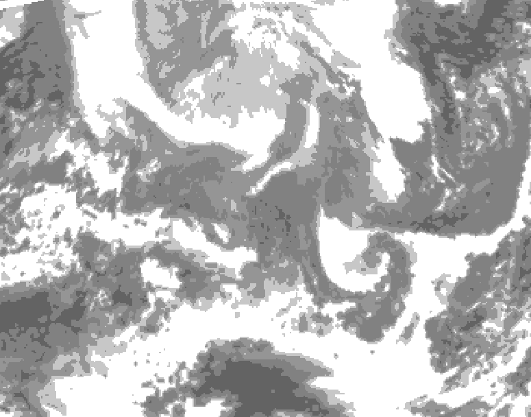 GDPS total cloud 036 hour forecast chart for Canada based on 2026/02/13 0000Z data