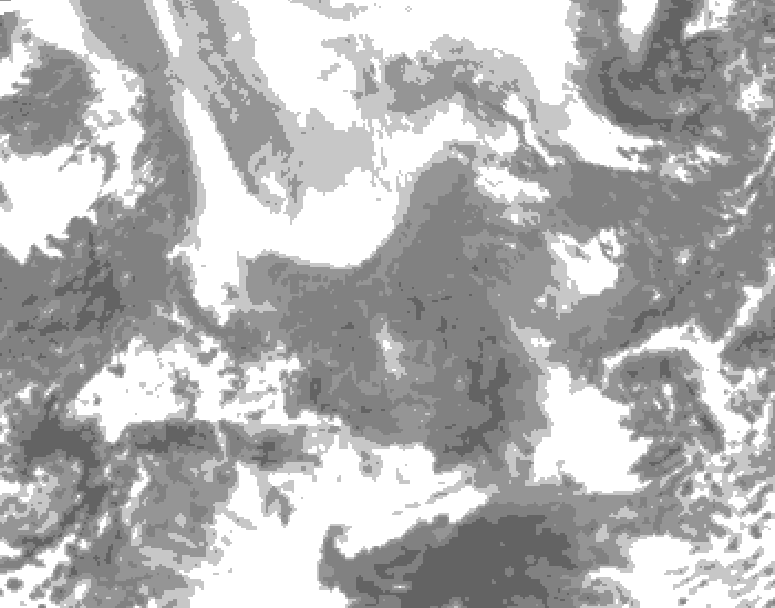 GDPS total cloud 060 hour forecast chart for Canada based on 2026/02/13 0000Z data