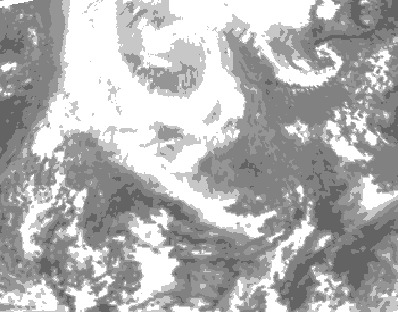GDPS total cloud 108 hour forecast chart for Canada based on 2026/02/13 0000Z data