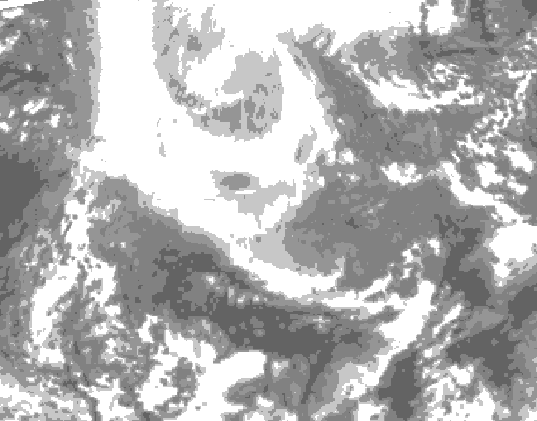 GDPS total cloud 114 hour forecast chart for Canada based on 2026/02/13 0000Z data