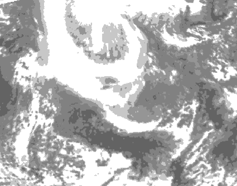 GDPS total cloud 120 hour forecast chart for Canada based on 2026/02/13 0000Z data