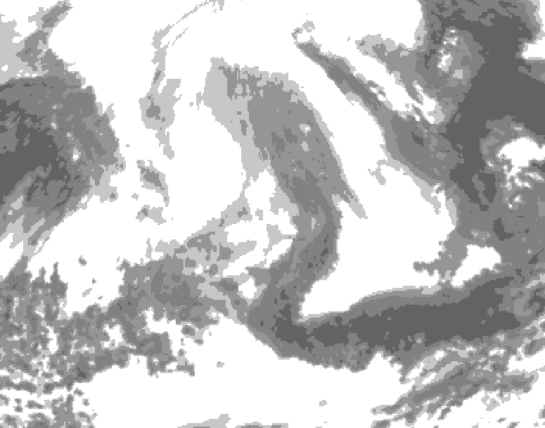 GDPS total cloud 186 hour forecast chart for Canada based on 2026/02/13 0000Z data
