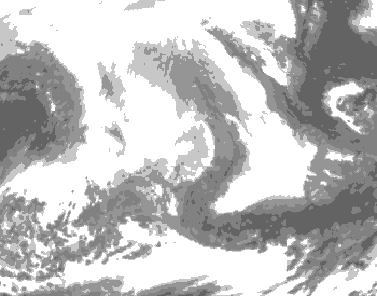 GDPS total cloud 192 hour forecast chart for Canada based on 2026/02/13 0000Z data