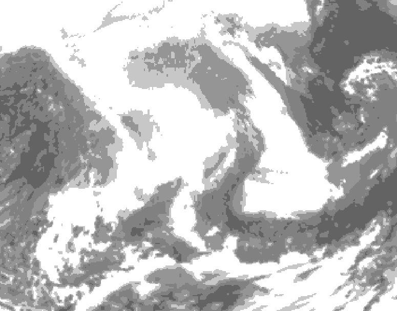 GDPS total cloud 204 hour forecast chart for Canada based on 2026/02/13 0000Z data