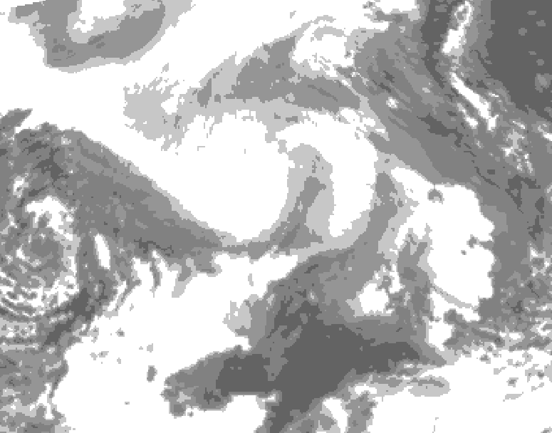 GDPS total cloud 234 hour forecast chart for Canada based on 2026/02/13 0000Z data