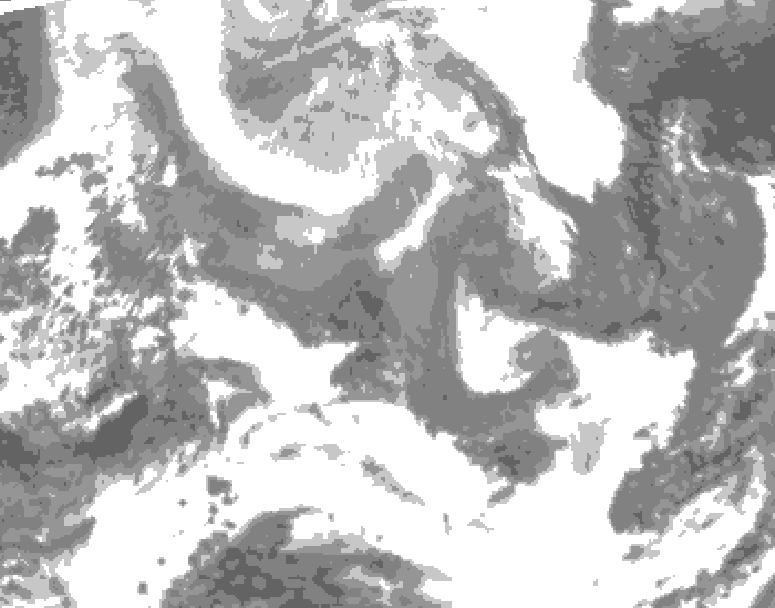 GDPS total cloud 012 hour forecast chart for Canada based on 2026/02/13 1200Z data