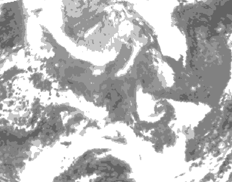 GDPS total cloud 018 hour forecast chart for Canada based on 2026/02/13 1200Z data