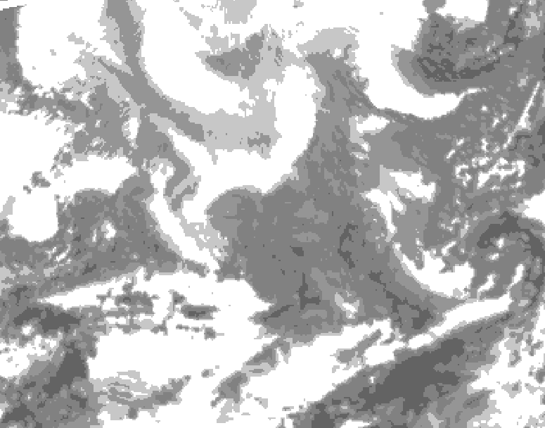 GDPS total cloud 066 hour forecast chart for Canada based on 2026/02/13 1200Z data