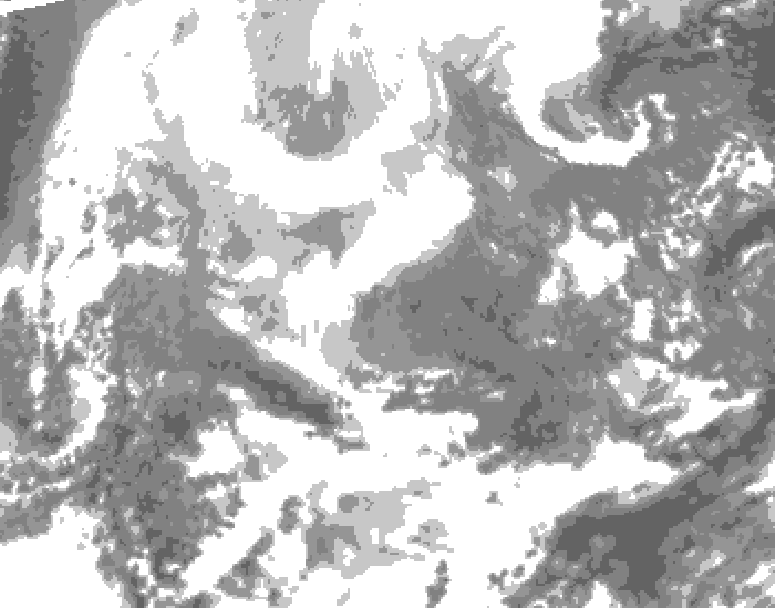 GDPS total cloud 084 hour forecast chart for Canada based on 2026/02/13 1200Z data
