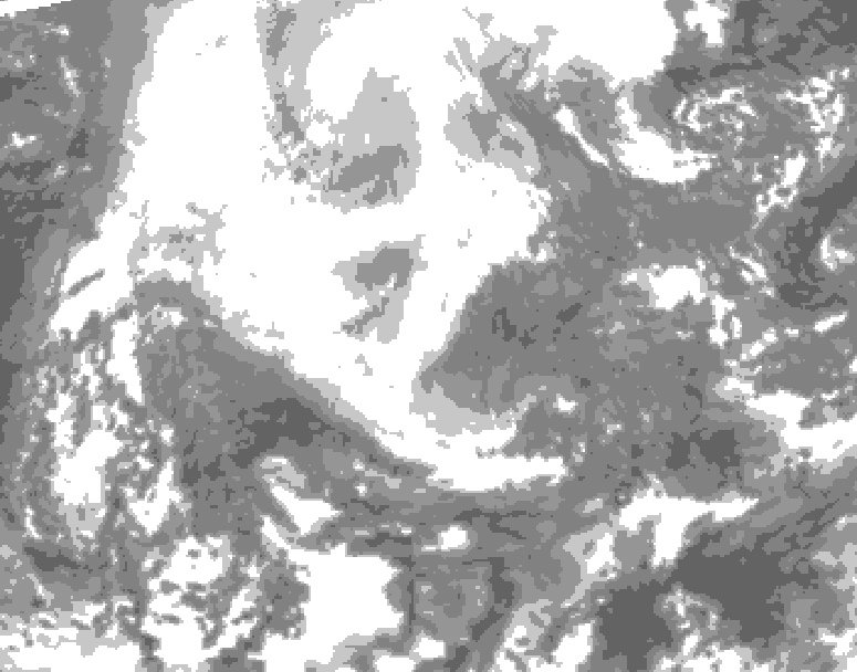 GDPS total cloud 096 hour forecast chart for Canada based on 2026/02/13 1200Z data