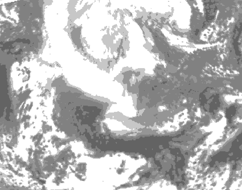 GDPS total cloud 114 hour forecast chart for Canada based on 2026/02/13 1200Z data