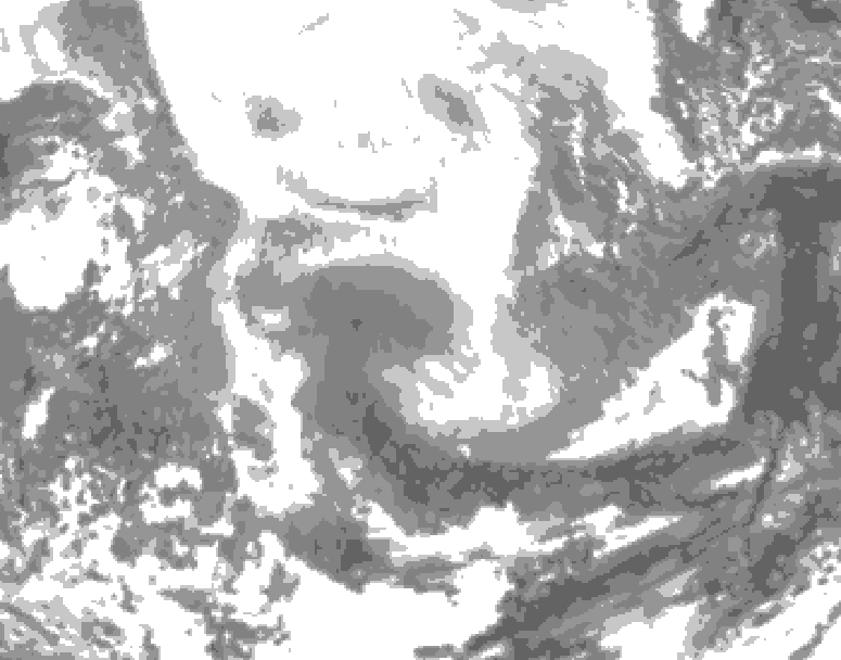 GDPS total cloud 144 hour forecast chart for Canada based on 2026/02/13 1200Z data
