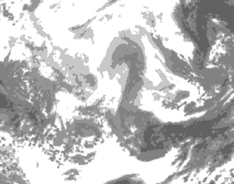 GDPS total cloud 180 hour forecast chart for Canada based on 2026/02/13 1200Z data
