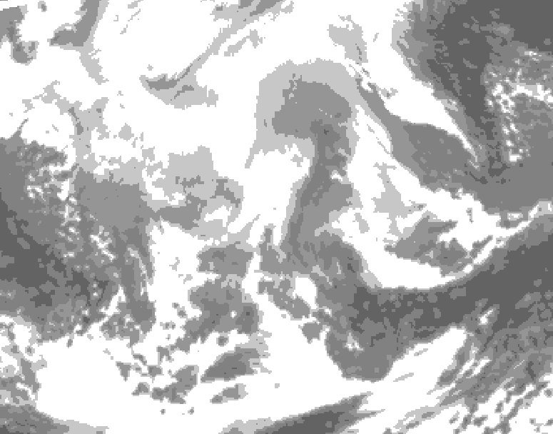 GDPS total cloud 186 hour forecast chart for Canada based on 2026/02/13 1200Z data