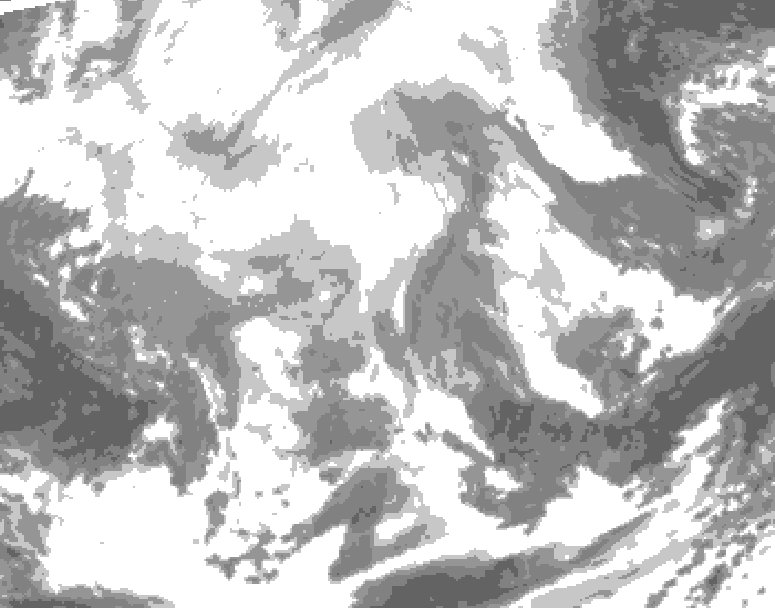 GDPS total cloud 192 hour forecast chart for Canada based on 2026/02/13 1200Z data