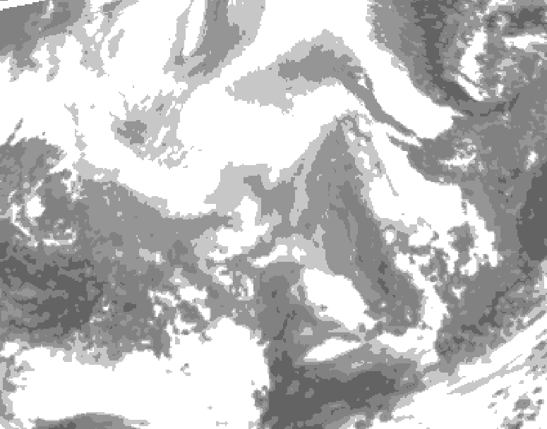 GDPS total cloud 204 hour forecast chart for Canada based on 2026/02/13 1200Z data