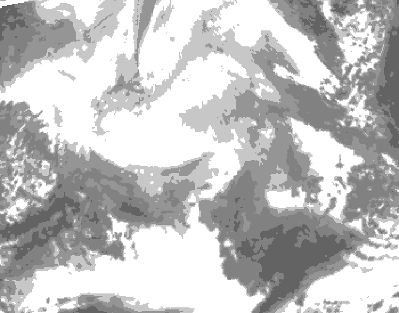 GDPS total cloud 222 hour forecast chart for Canada based on 2026/02/13 1200Z data
