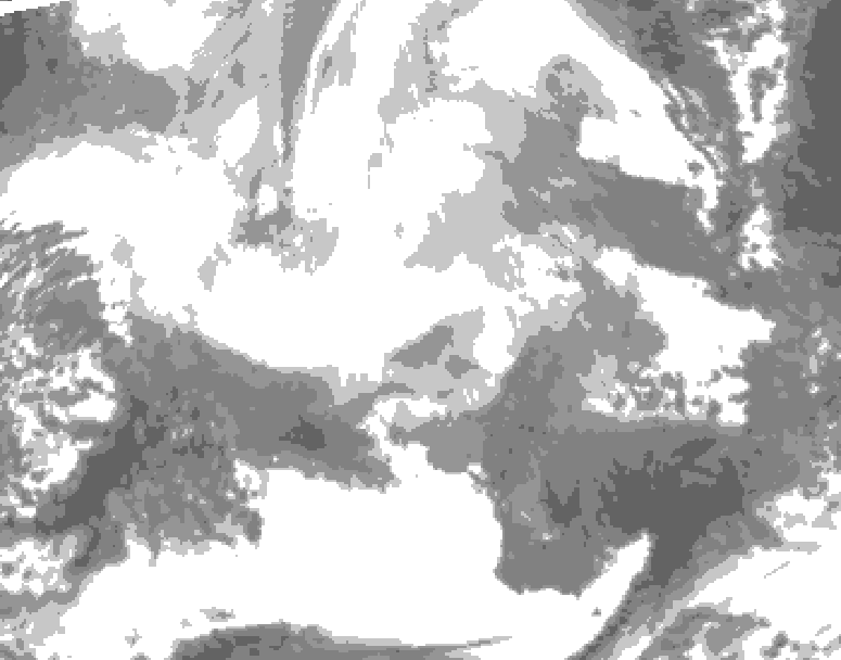 GDPS total cloud 228 hour forecast chart for Canada based on 2026/02/13 1200Z data