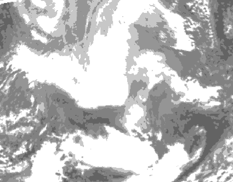 GDPS total cloud 240 hour forecast chart for Canada based on 2026/02/13 1200Z data