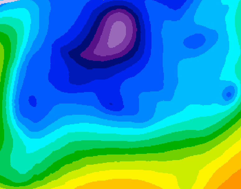 GDPS 500 millibar geopotential height 066 hour forecast chart for Canada based on 2026/02/14 0000Z data