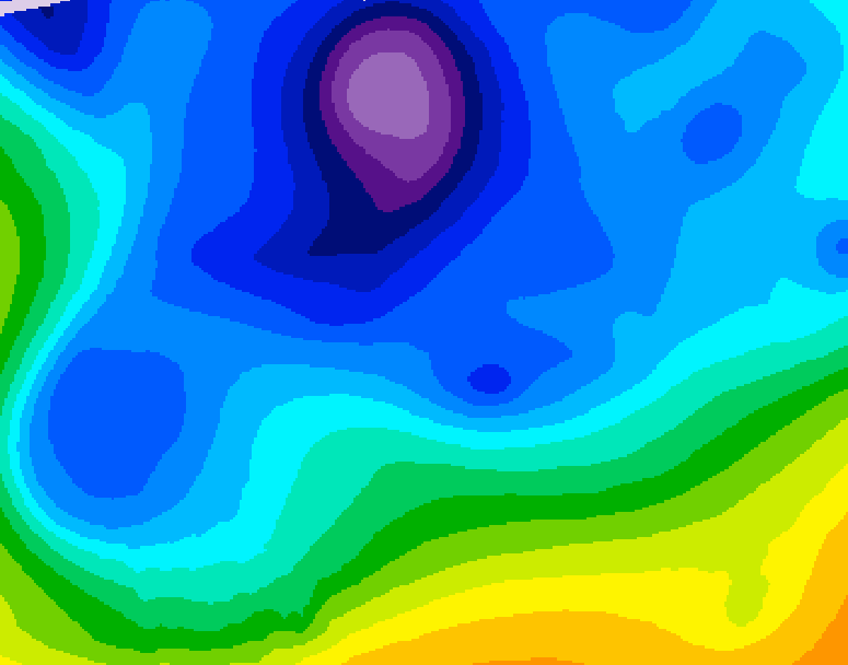 GDPS 500 millibar geopotential height 084 hour forecast chart for Canada based on 2026/02/14 0000Z data