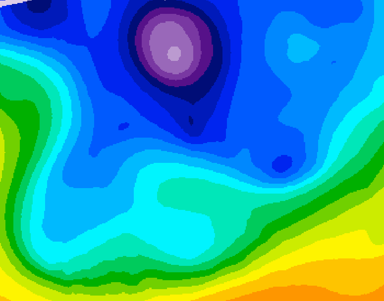 GDPS 500 millibar geopotential height 108 hour forecast chart for Canada based on 2026/02/14 0000Z data