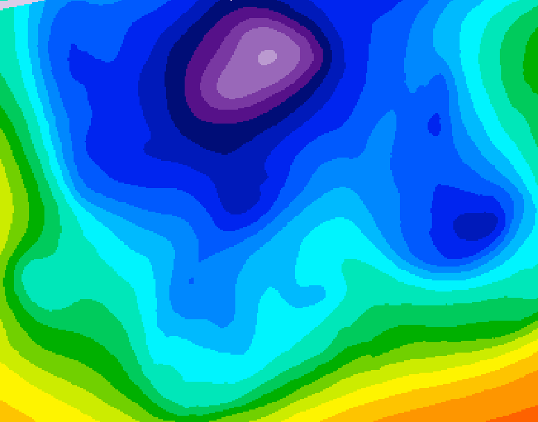 GDPS 500 millibar geopotential height 156 hour forecast chart for Canada based on 2026/02/14 0000Z data