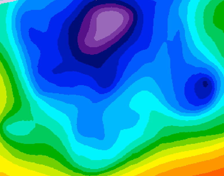 GDPS 500 millibar geopotential height 162 hour forecast chart for Canada based on 2026/02/14 0000Z data