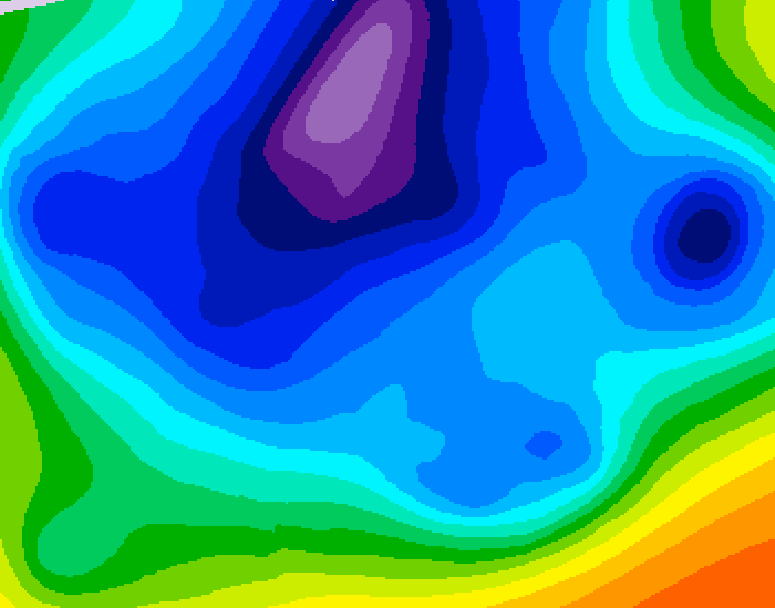 GDPS 500 millibar geopotential height 186 hour forecast chart for Canada based on 2026/02/14 0000Z data