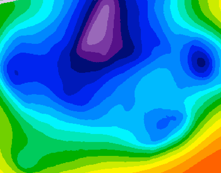 GDPS 500 millibar geopotential height 192 hour forecast chart for Canada based on 2026/02/14 0000Z data