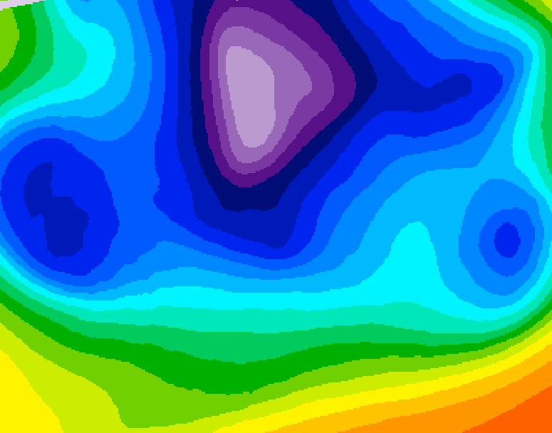 GDPS 500 millibar geopotential height 216 hour forecast chart for Canada based on 2026/02/14 0000Z data