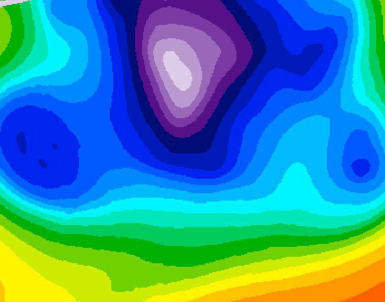 GDPS 500 millibar geopotential height 222 hour forecast chart for Canada based on 2026/02/14 0000Z data